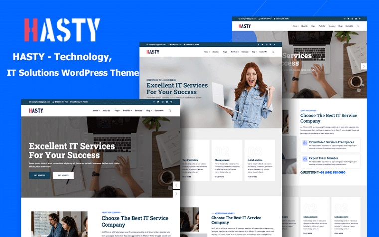 Hasty - IT Solutions And Web Companies Multipurpose WordPress Theme.