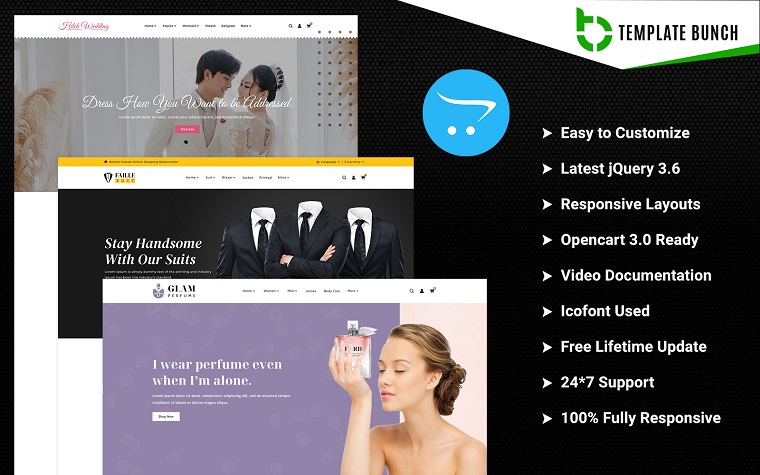 Hitch - Wedding And Engagement Responsive OpenCart Theme for eCommerce.