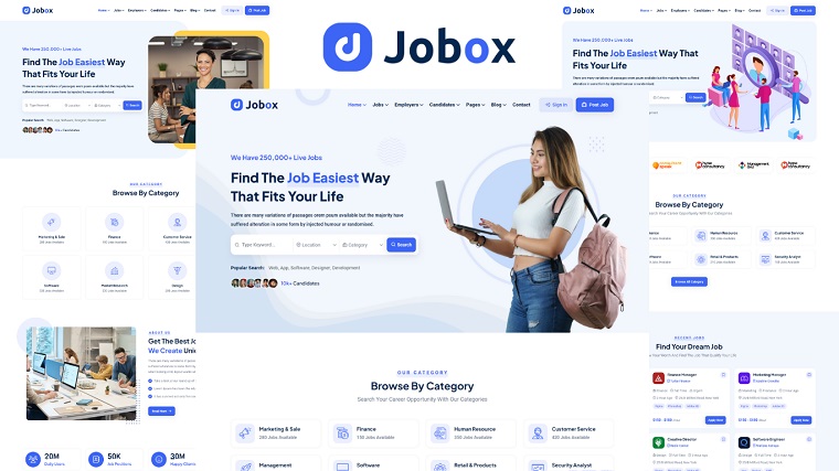 Jobox - Employment Exchange HTML5 Template.