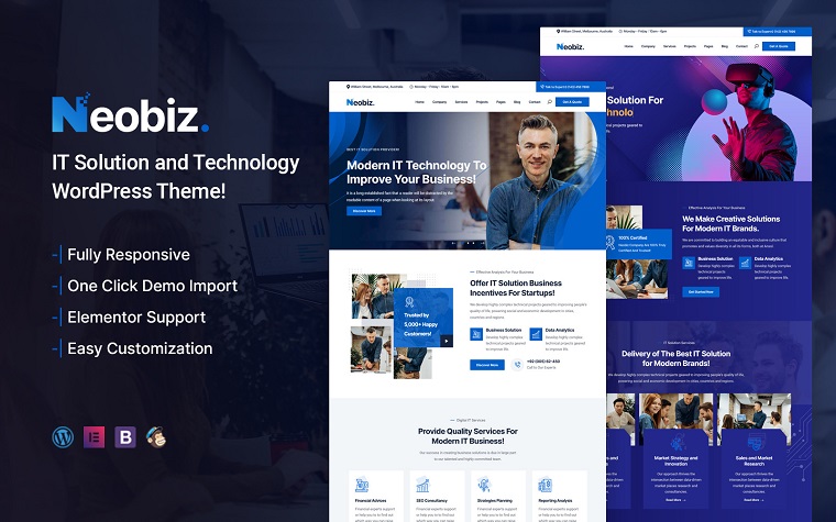 Neobiz - Information Technology WordPress Theme.