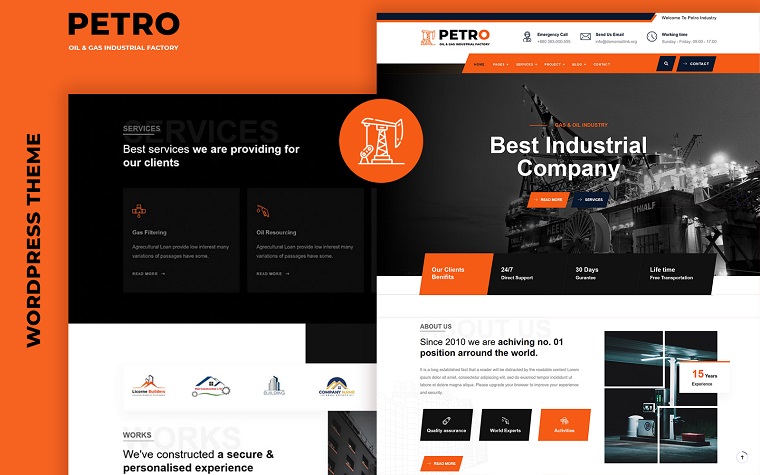 Petro - Gas & Oil WordPress Theme.