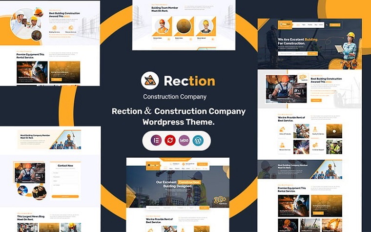 Rection - Construction Company WordPress Theme.