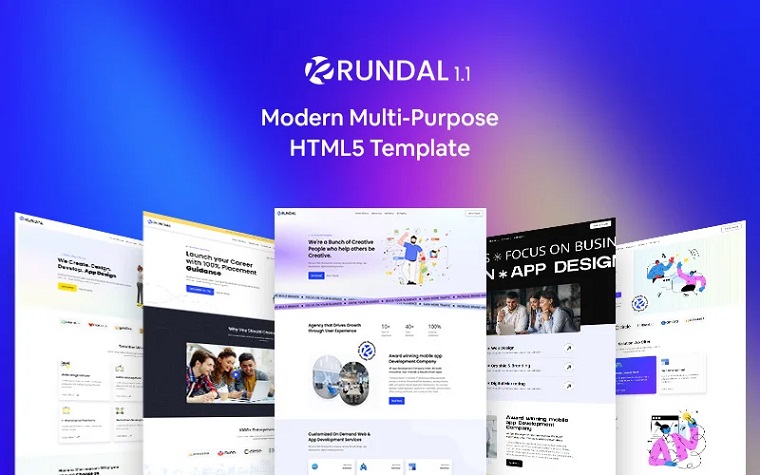 Rundal - Modern Multi-Purpose HTML5 Template.
