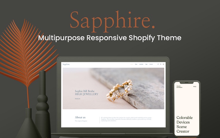 Sapphire Store - Multipurpose Responsive Shopify Theme For Jewelry.