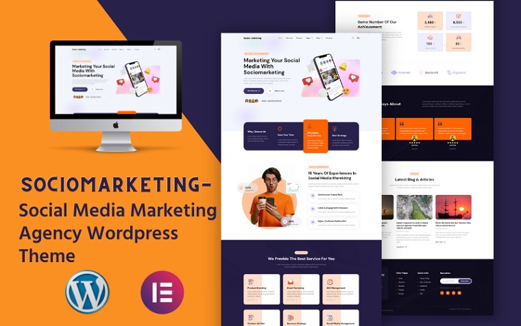 Sociomarketing - Social Media Marketing Agency WordPress Theme.
