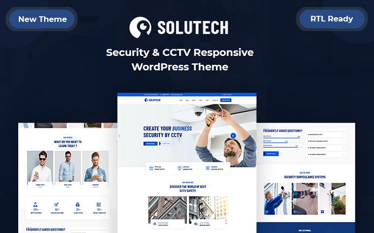 Solutech - Security & CCTV Responsive WordPress Theme.