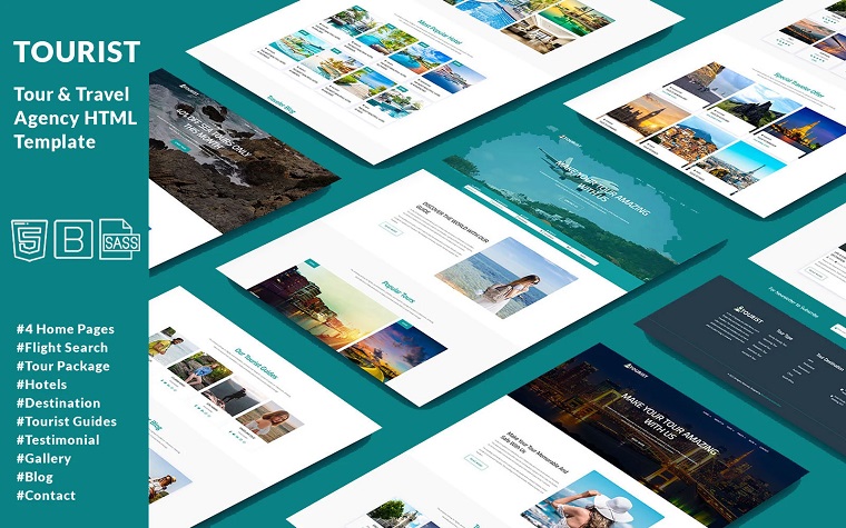 Tourist - Travel Agency HTML5 Template.