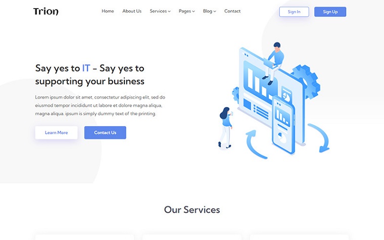 Trion - IT Company HTML Template.