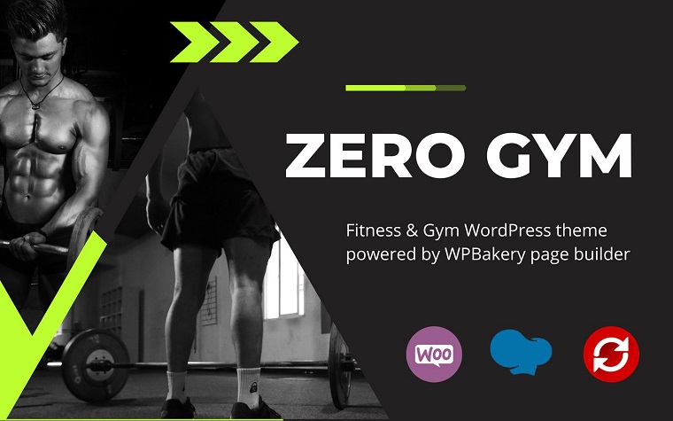 ZeroGym - Fitness Center WordPress theme.