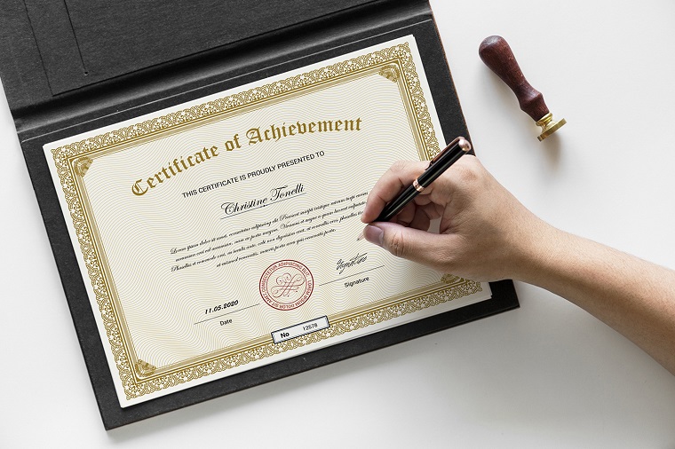 Achievement Certificate Design Template.