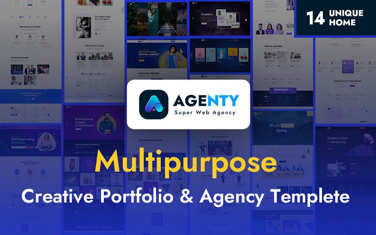 Agenty - Multi-Purpose Creative Portfolio & Agency PSD Template.