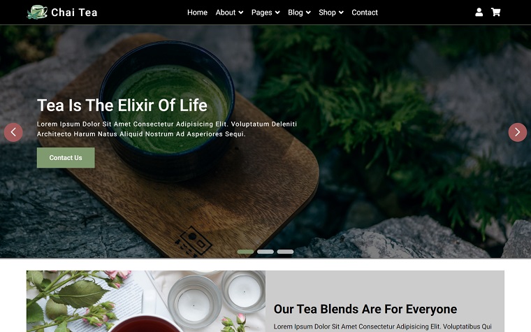 Chai Tea - Tea Shop HTML Template.
