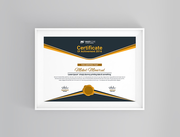 Computer Training Certificate Template.