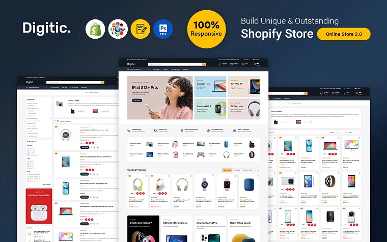 Digitic - Electronics, Gadgets and Computers Multipurpose Shopify Responsive Theme.