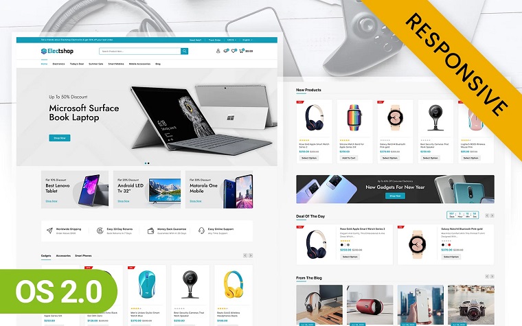 Electshop - Electronics Digital Store Shopify 2.0 Responsive Theme.