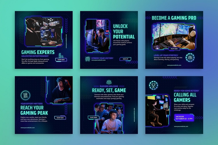 Gaming and eSports Banner Templates.