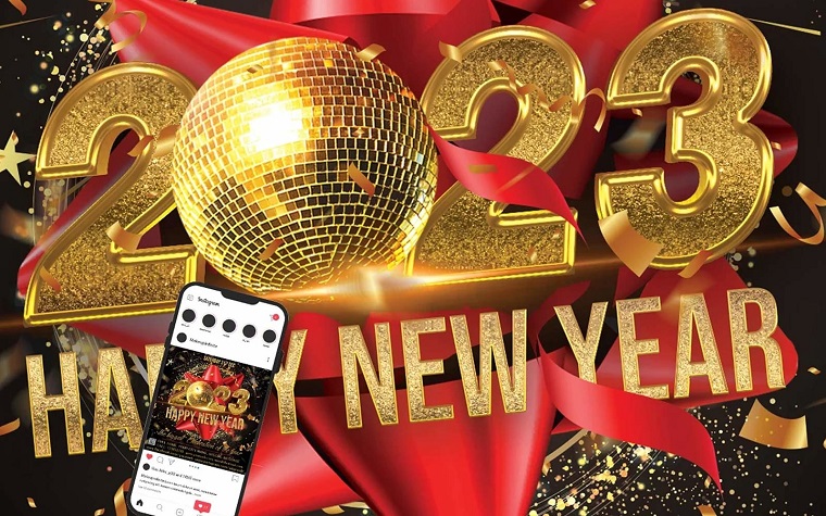 Happy New Year Eve Flyer 2023 Design, Logo, Social Media.