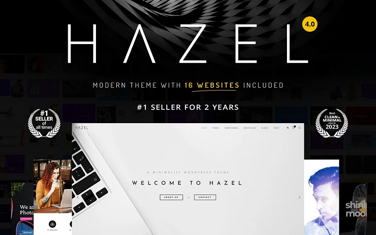 Hazel - Clean Minimalist Multi-Purpose WordPress Theme.