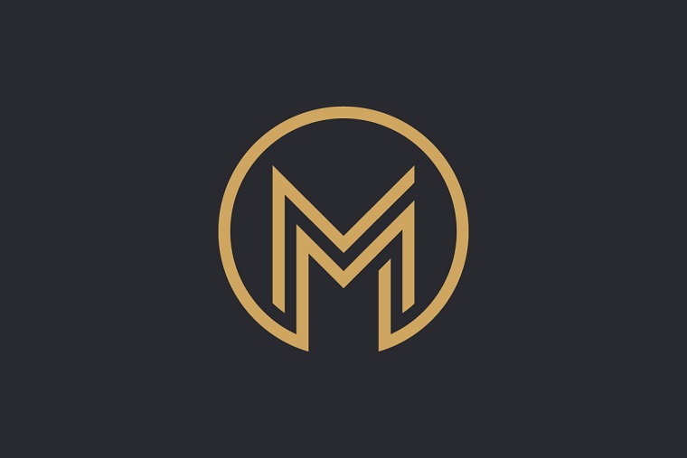 Luxury Letter M Logo Design Template.