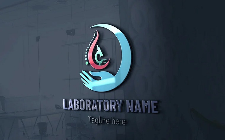 Medical Laboratory Logo Template.