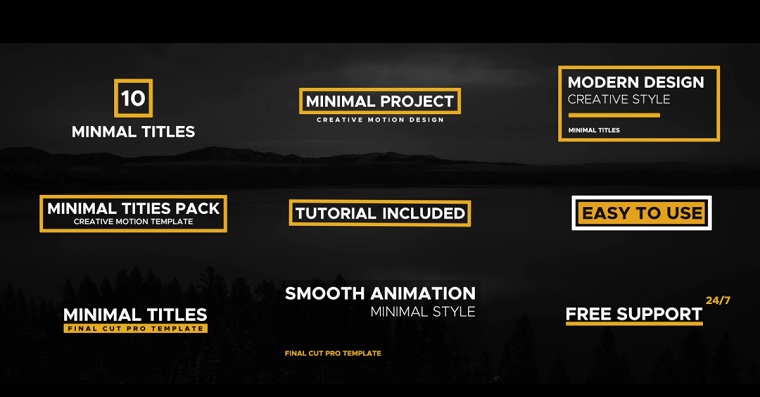 Minimal Titles Pack For Final Cut Pro X.