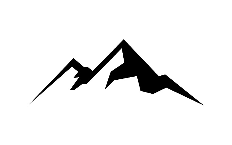 Mountain logo symbol mountain vector sign V3.