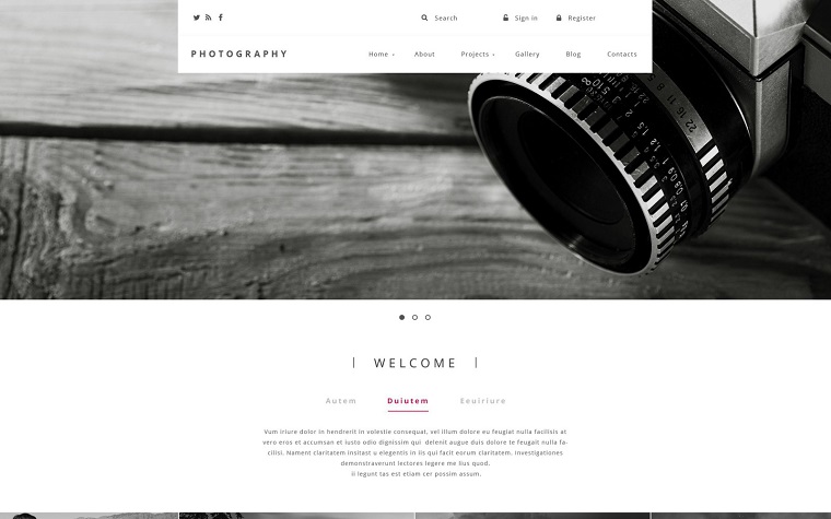 Photography Drupal Template.
