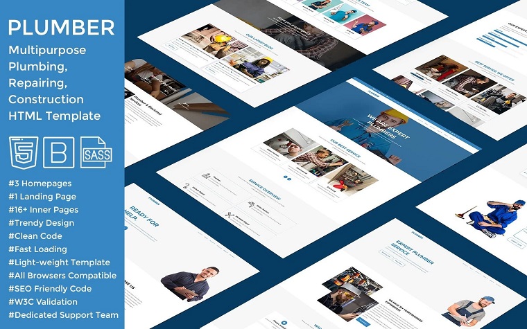 Plumber - Plumbing Services HTML Template.