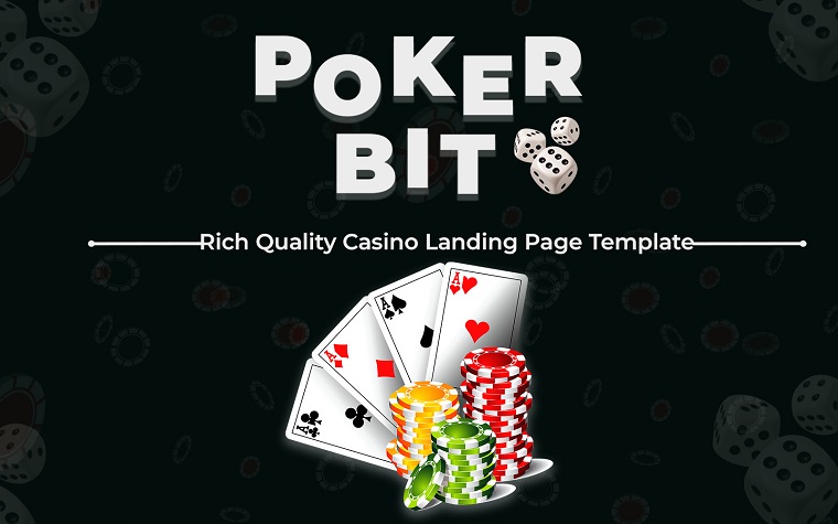 PokerBit - Casino Landing Page Template.