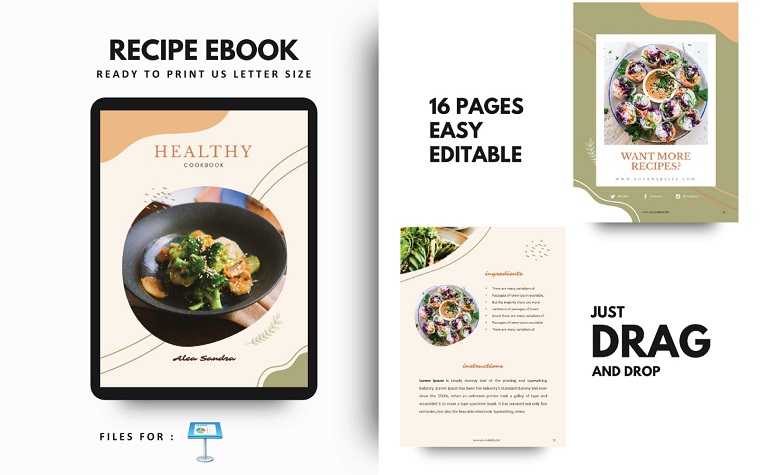 Recipe Book Cookbook Keynote Template Presentation.