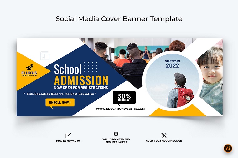 School Admission Facebook Cover Banner Design-18.