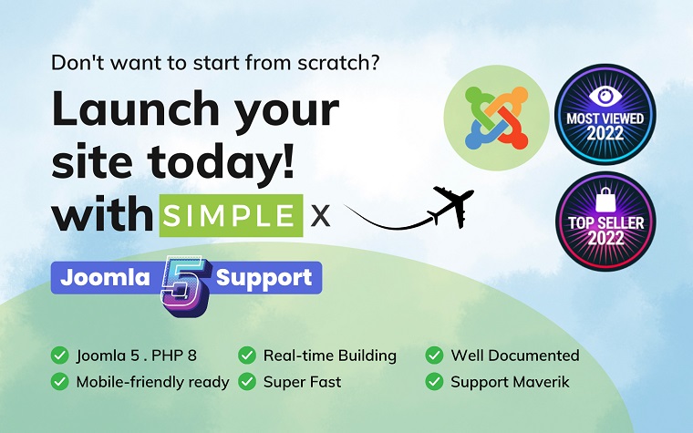 SimpleX - Multipurpose Joomla Template.