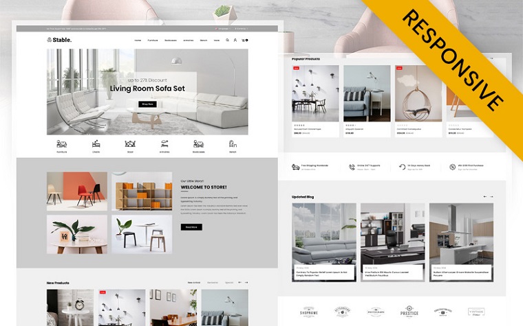 Stable - Modern Furniture Store OpenCart Template.