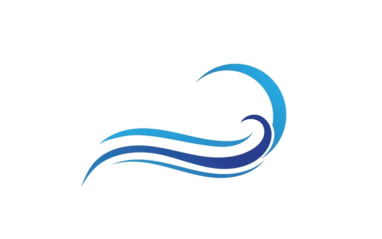Sun And Wave Beach Logo Vector Illustration V7.