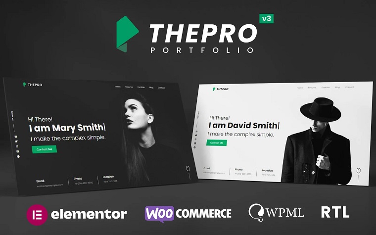 ThePRO - Personal Portfolio WordPress Theme.