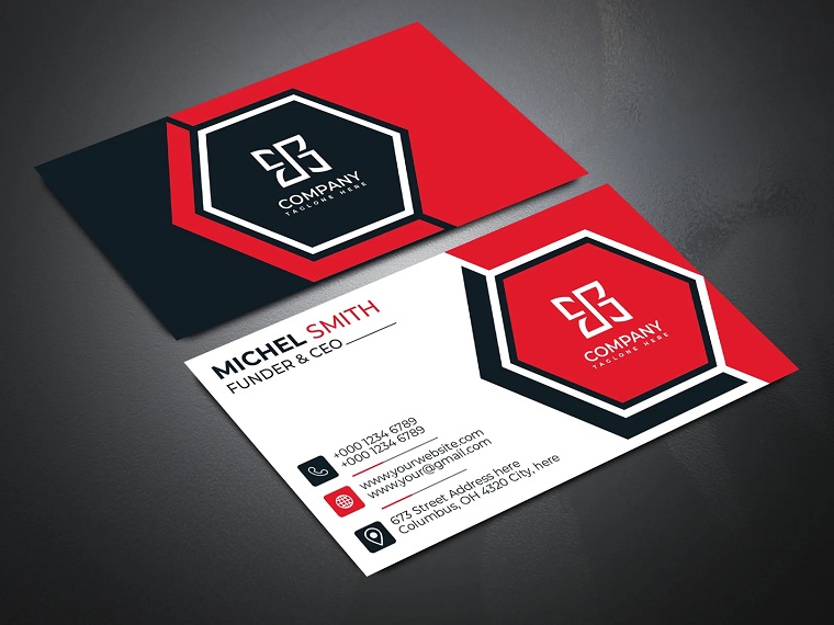 Unique Clean & Creative Modern Professional Business Card Design Template.