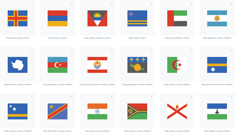 World Flags and World National Flags Iconset template.