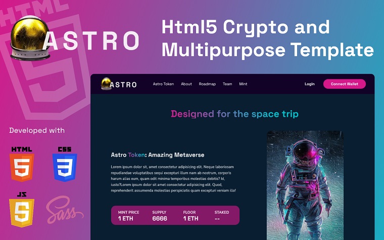 Astro - Crypto HTML Template.