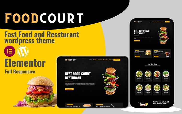 Foodcourt - Cafe & Restaurants WordPress theme.