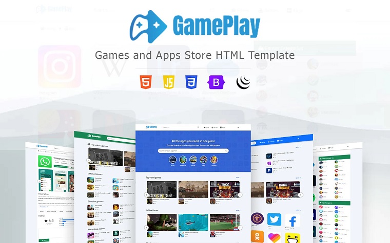 GamePlay - Game & App Store HTML5 Template.