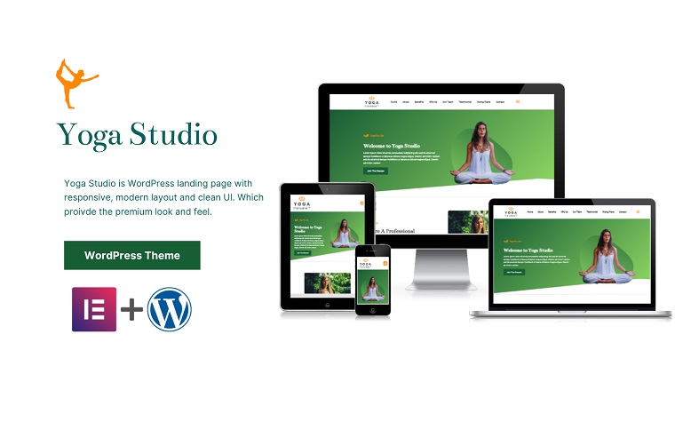 Yoga Studio - Landing Page WordPress Theme.