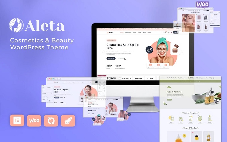 Aleta - Cosmetics Shop WooCommerce Theme.