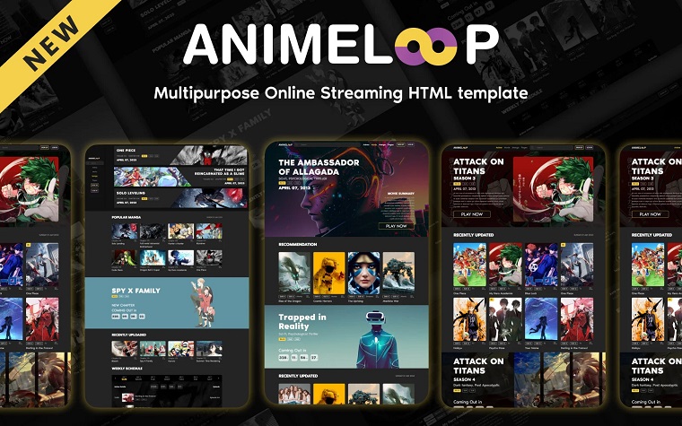 Anime Loop – Best Anime & Movies Online Streaming Template.
