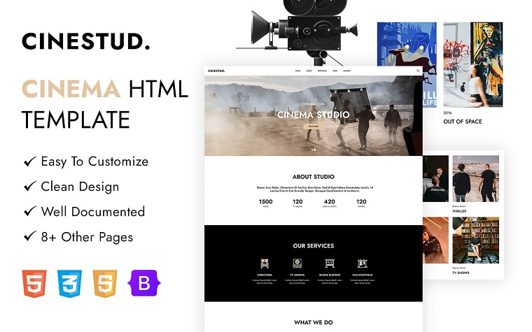 Cinestud - Creative Cinema HTML Theme.