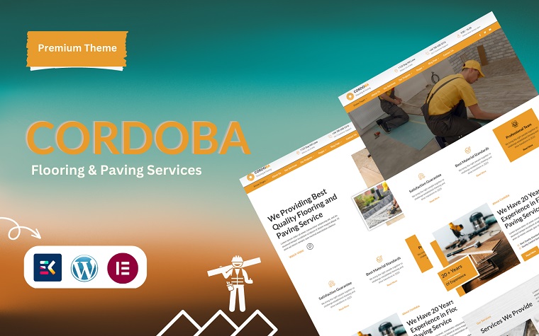 Cordoba - Flooring and Paving Services WP Theme.