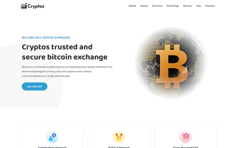 Cryptos - Bitcoin & Cryptocurrency Landing Page.