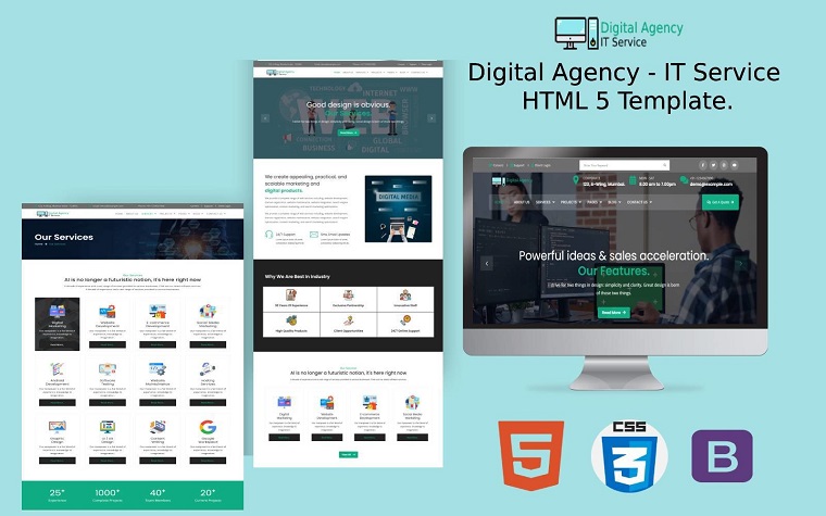 Digital Agency - IT Service HTML 5 Template.