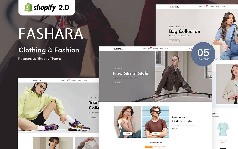 Fashara - Clothing & Fashion Responsive Shopify Theme.