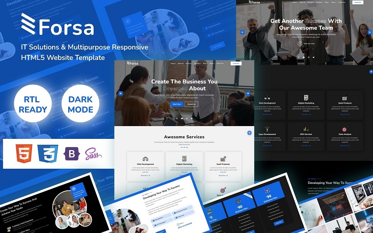 Forsa - IT Solutions Responsive Bootstrap 5 Website Template.