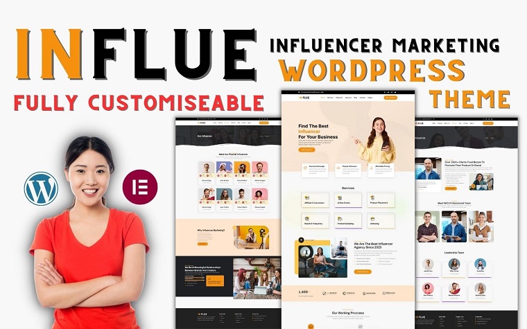 Influe - A Premium WordPress Theme For Influence Marketing – SEO & Digital Agency.